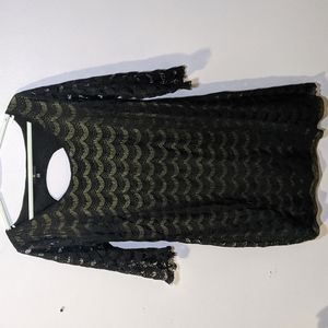 G21 Black Dress with Gold Undertone